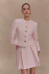 Cleo Boucle Mini Skirt - Powder Pink