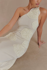 Teneika Crochet Knit Maxi Dress - Ivory