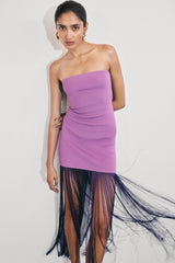 Koah Fringe Bandage Knit Maxi Dress - Purple