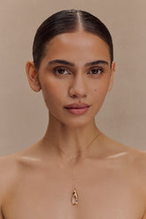 Augusta Teardrop Pendant Necklace - Gold