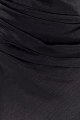 Jasmine Strapless Satin Maxi Dress - Black