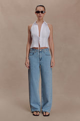 Scout Sleeveless Linen Shirt - White