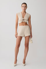 Anahita Linen Short - Natural