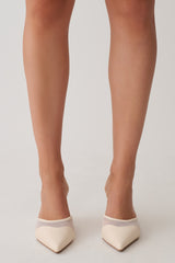 Micah Mesh Pointed Heel - Ivory