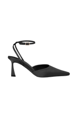 Marley Satin Pointed Heel - Black