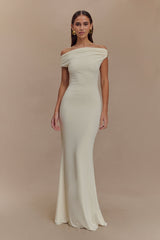 Kinsley Slinky Maxi Dress With Hardware - Ivory