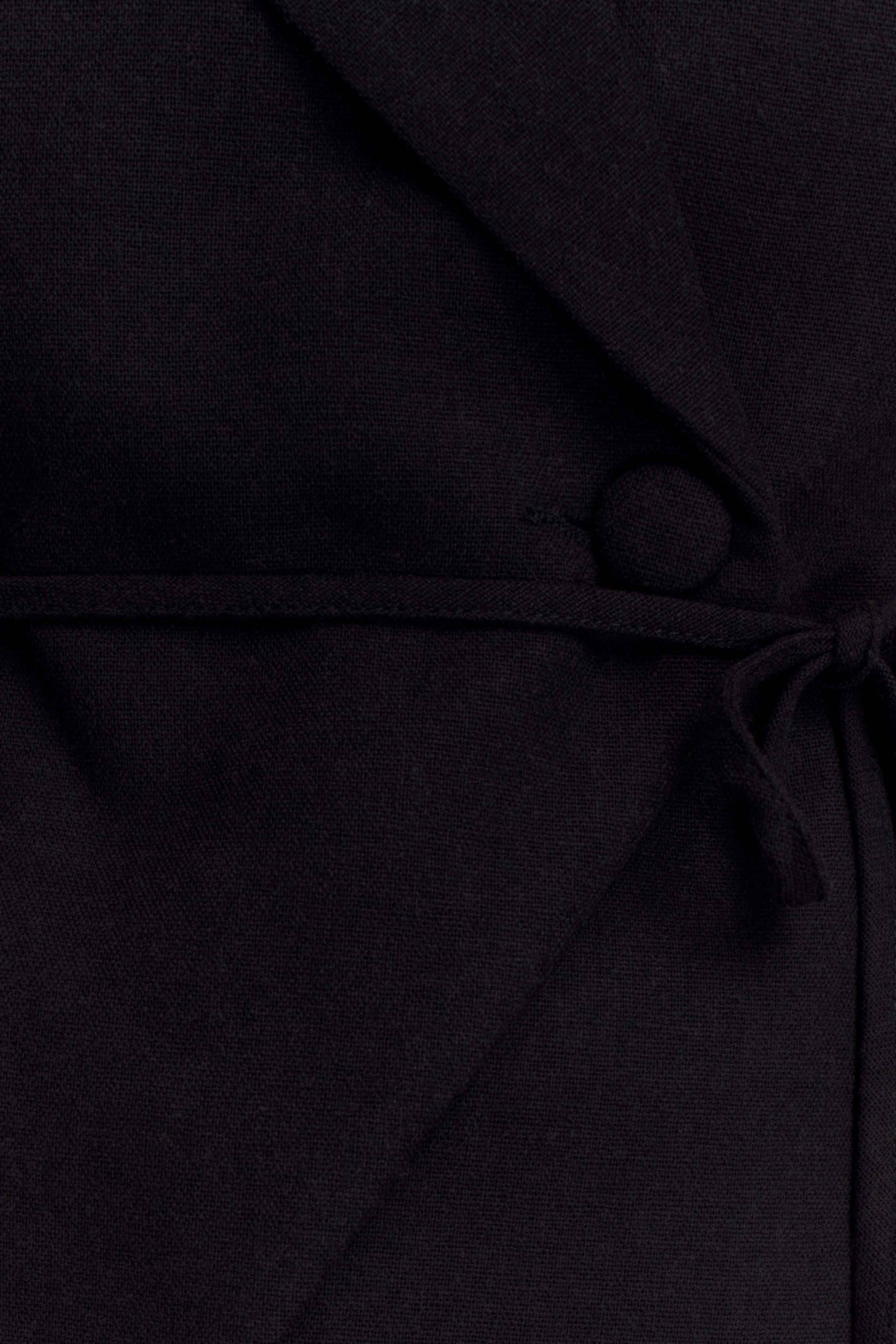 Andina Shortsleeve Linen Top - Black