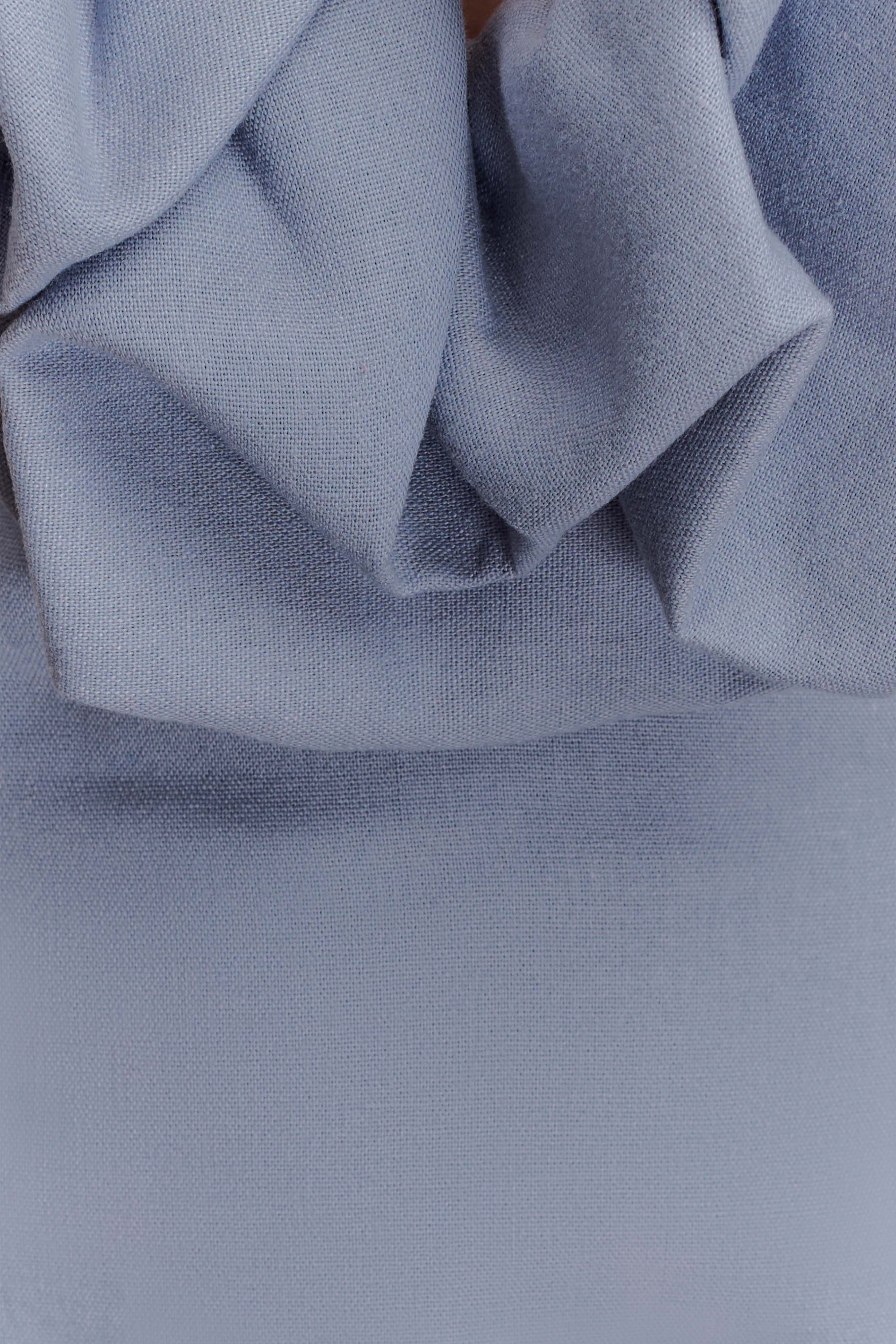 Carolyn Linen Bubble Maxi Dress - Misty Blue