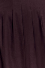 Aysha Buttoned Linen Midi Dress - Chocolate