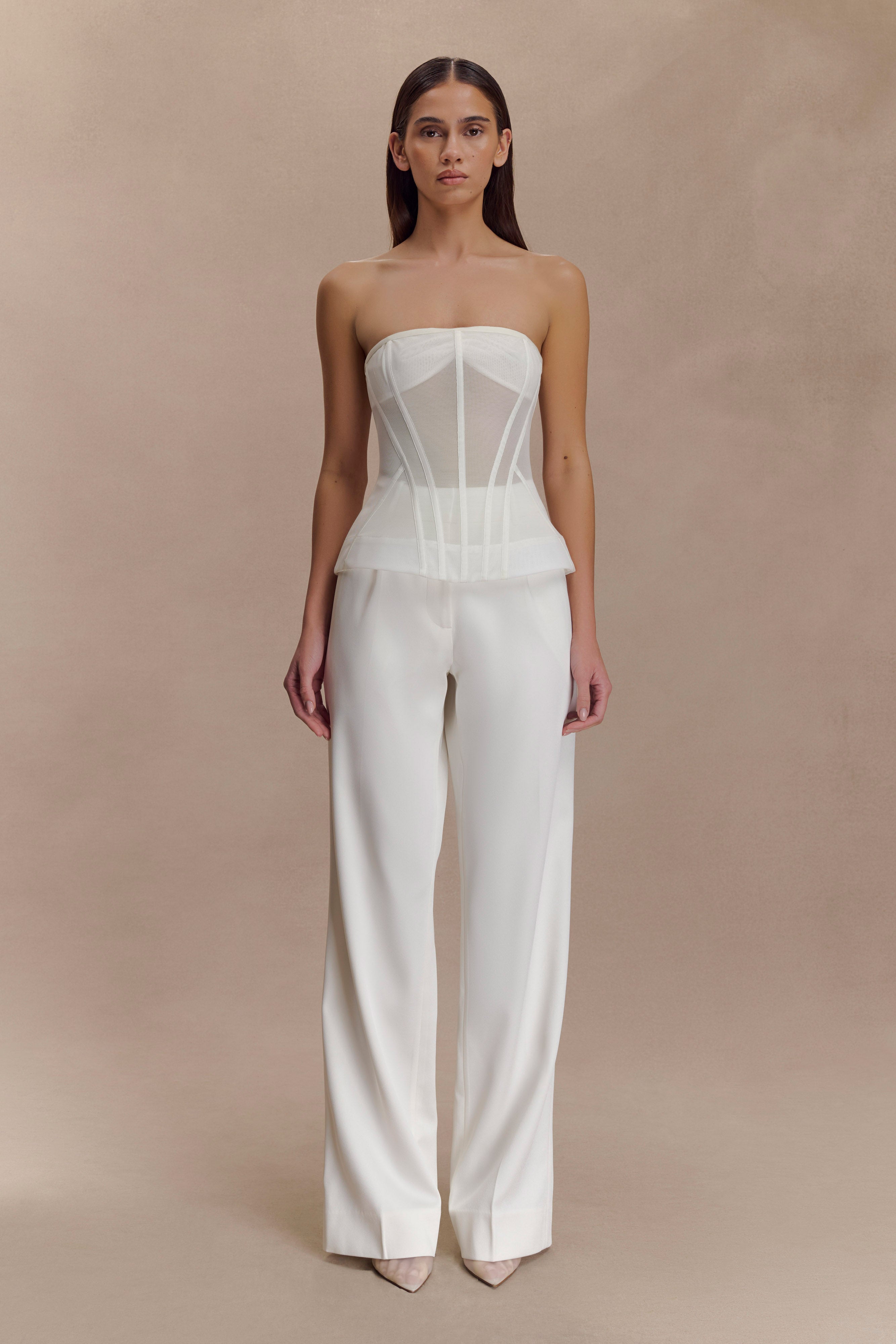 Zoe Structured Corset - White