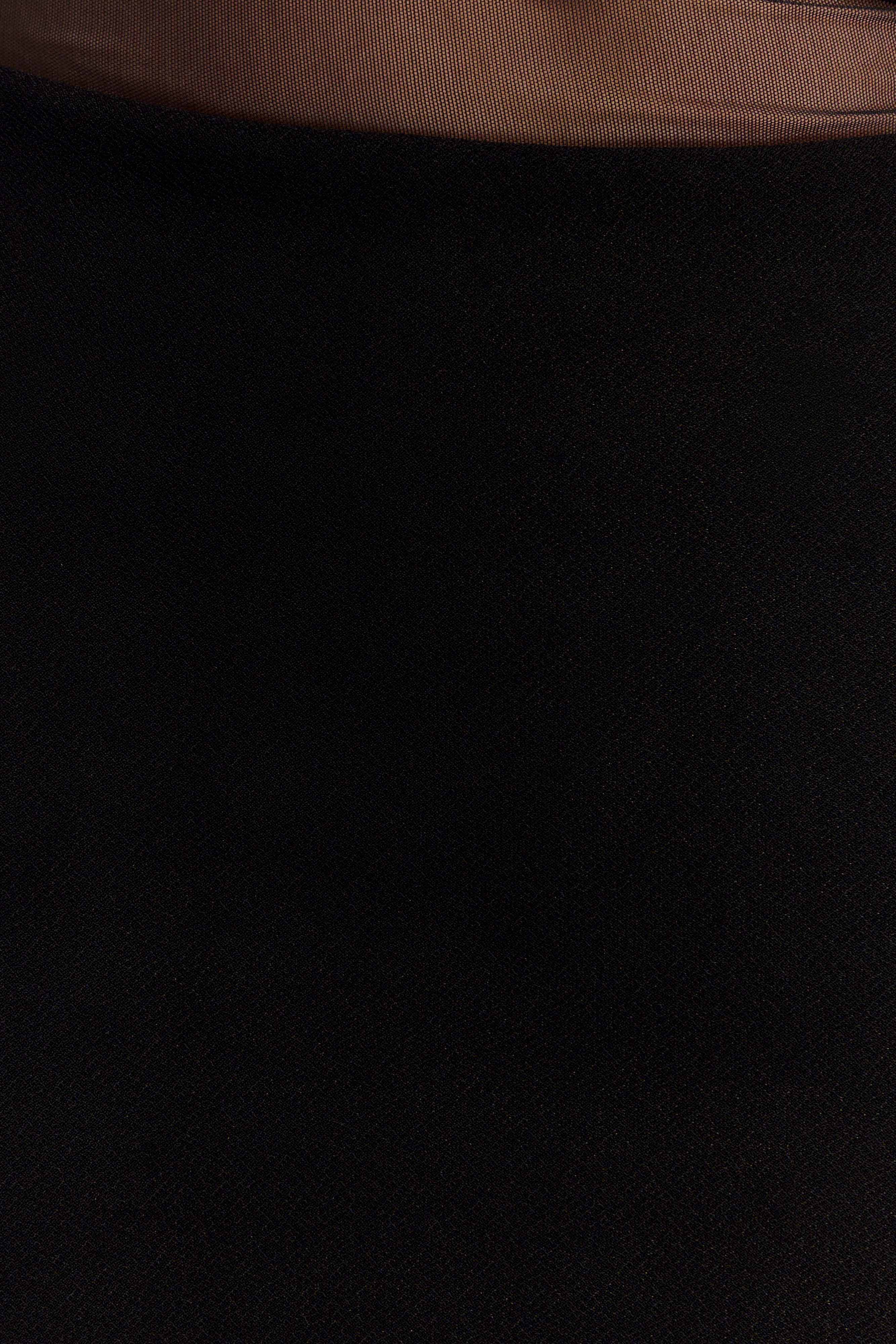 Vashti Cut Out Mesh Maxi Dress - Black