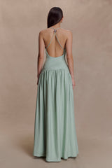 Darling Linen Maxi Dress - Sage
