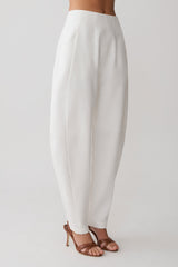 Oriana Linen Oversize Pants - White