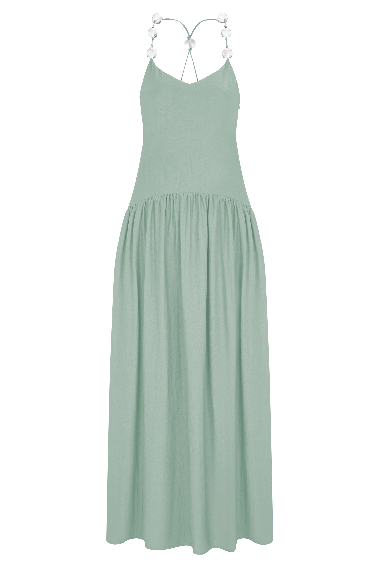 Darling Linen Maxi Dress - Sage