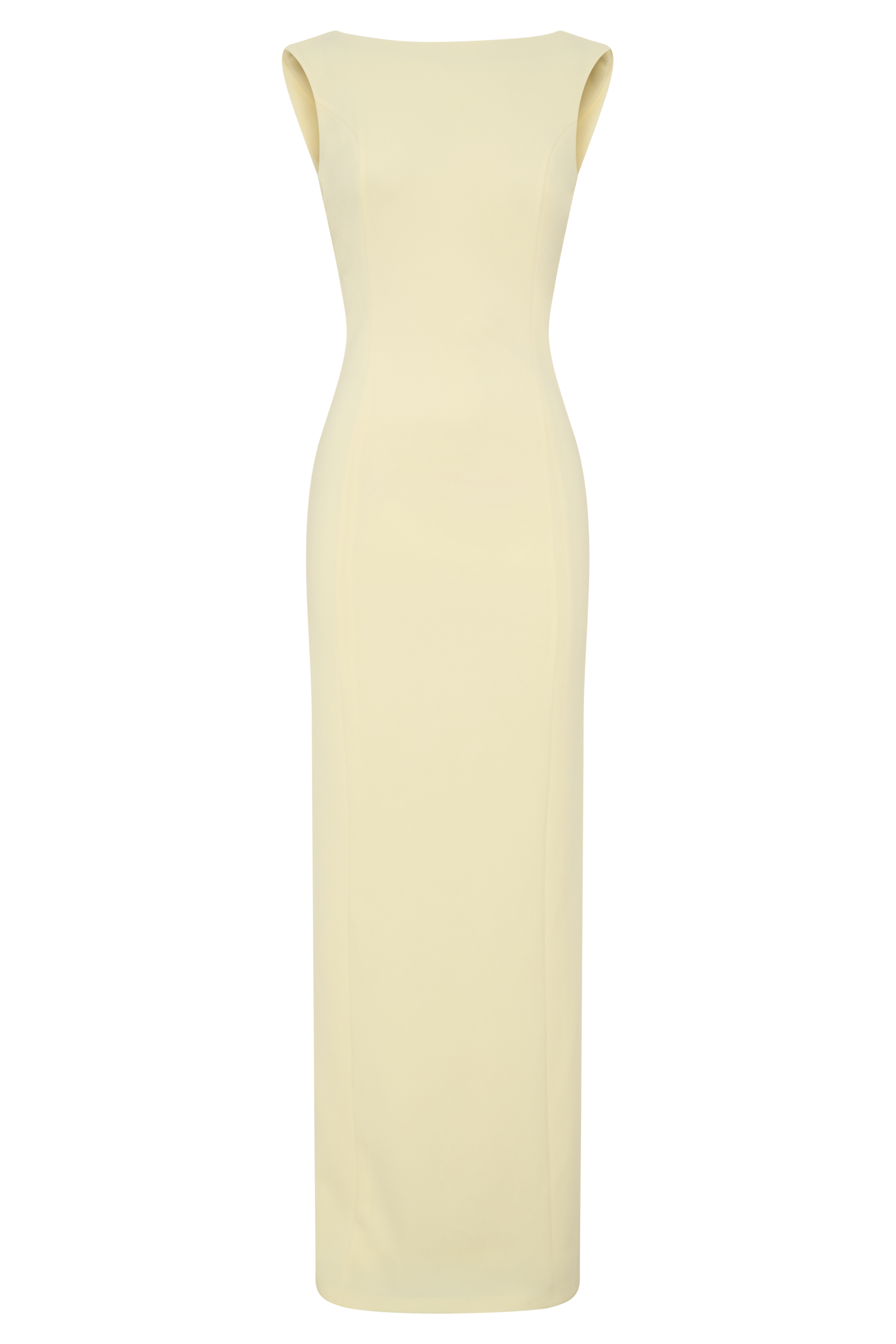 Galilea Crepe Draped Maxi Dress - Lemon