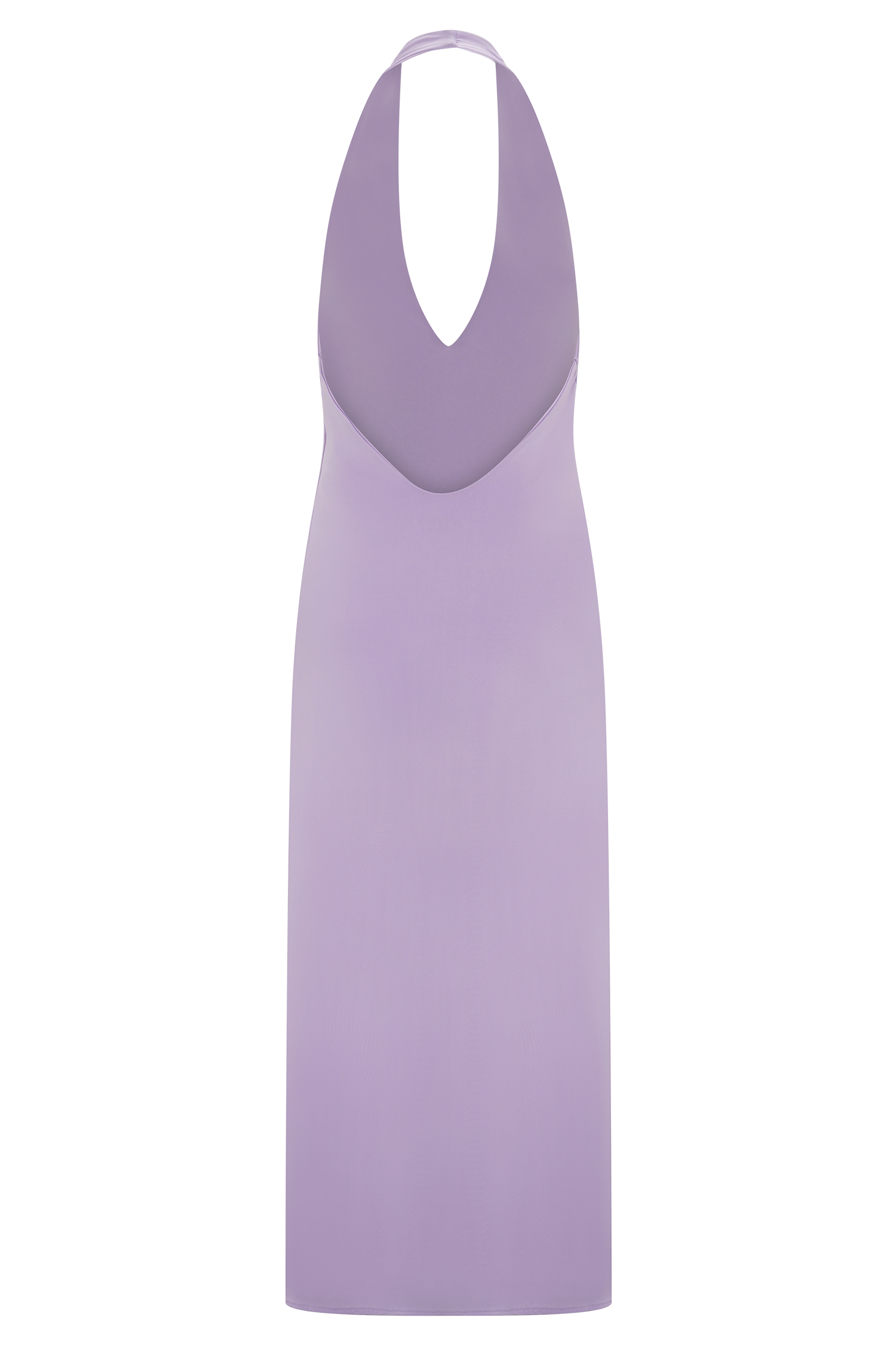 Genie Slinky Halter Midi Dress - Lilac