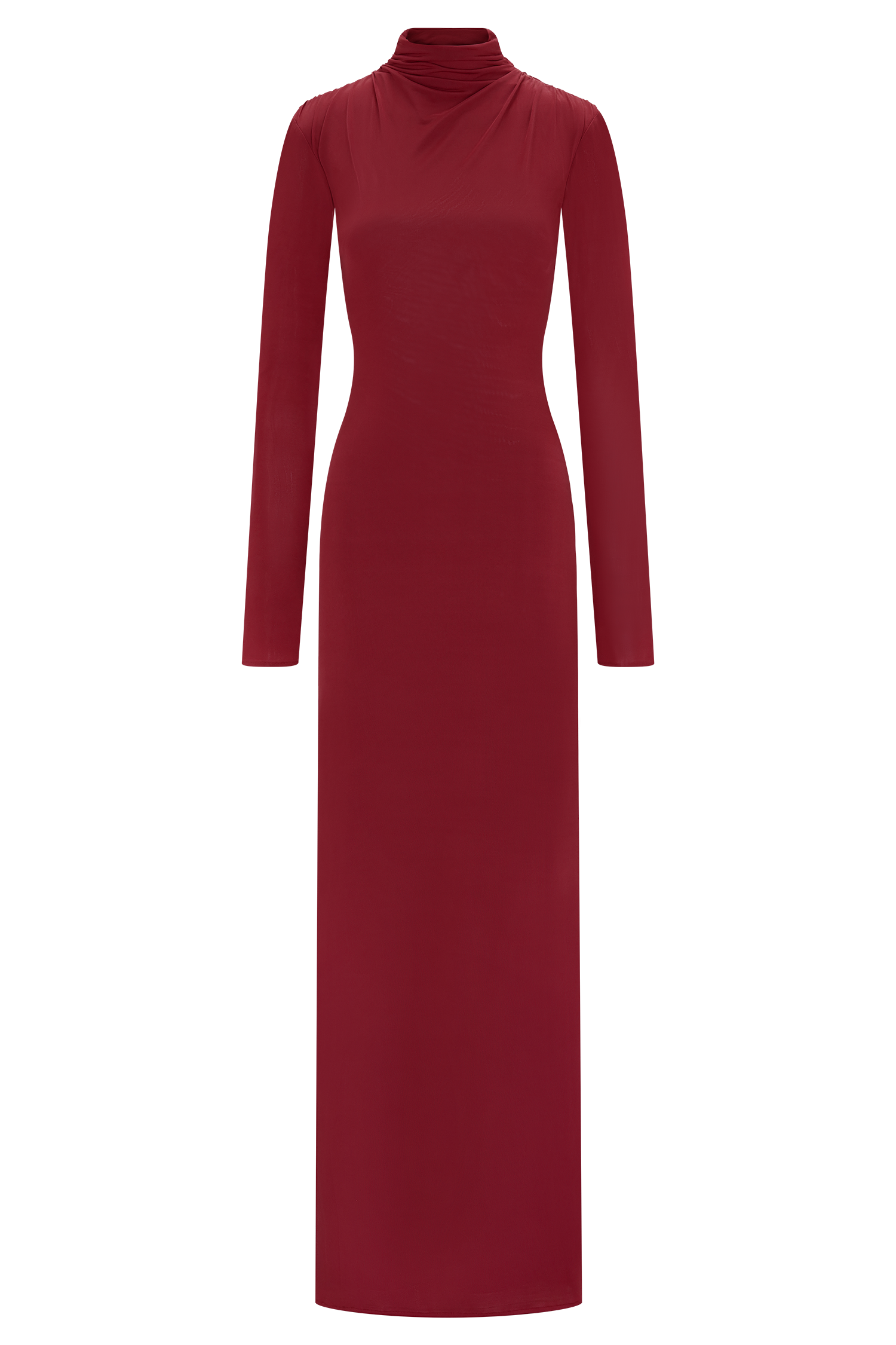 Kiyah Slinky Cut Out Maxi Dress - Red