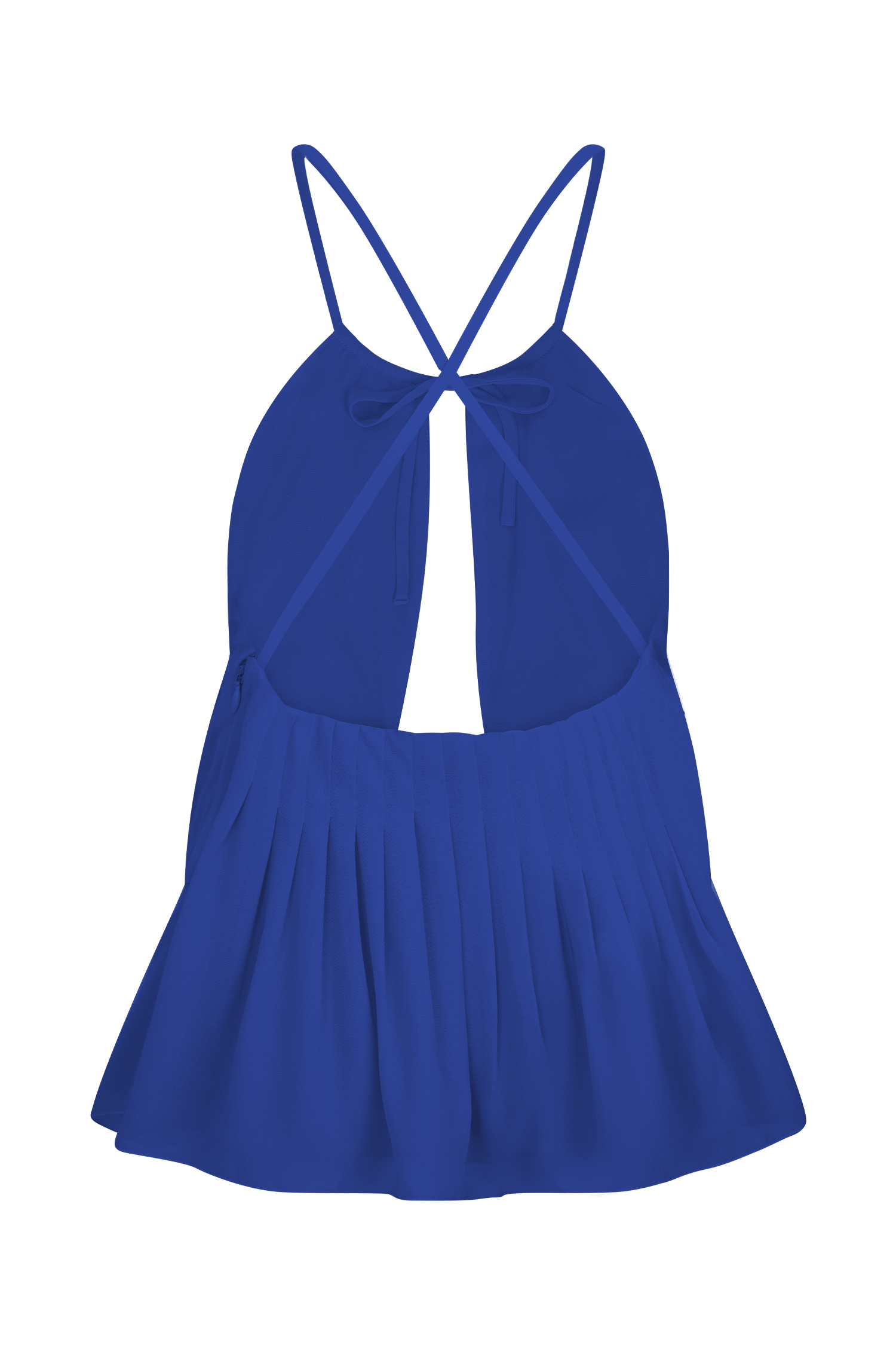 Korra Chiffon Halter Top - Cobalt Blue