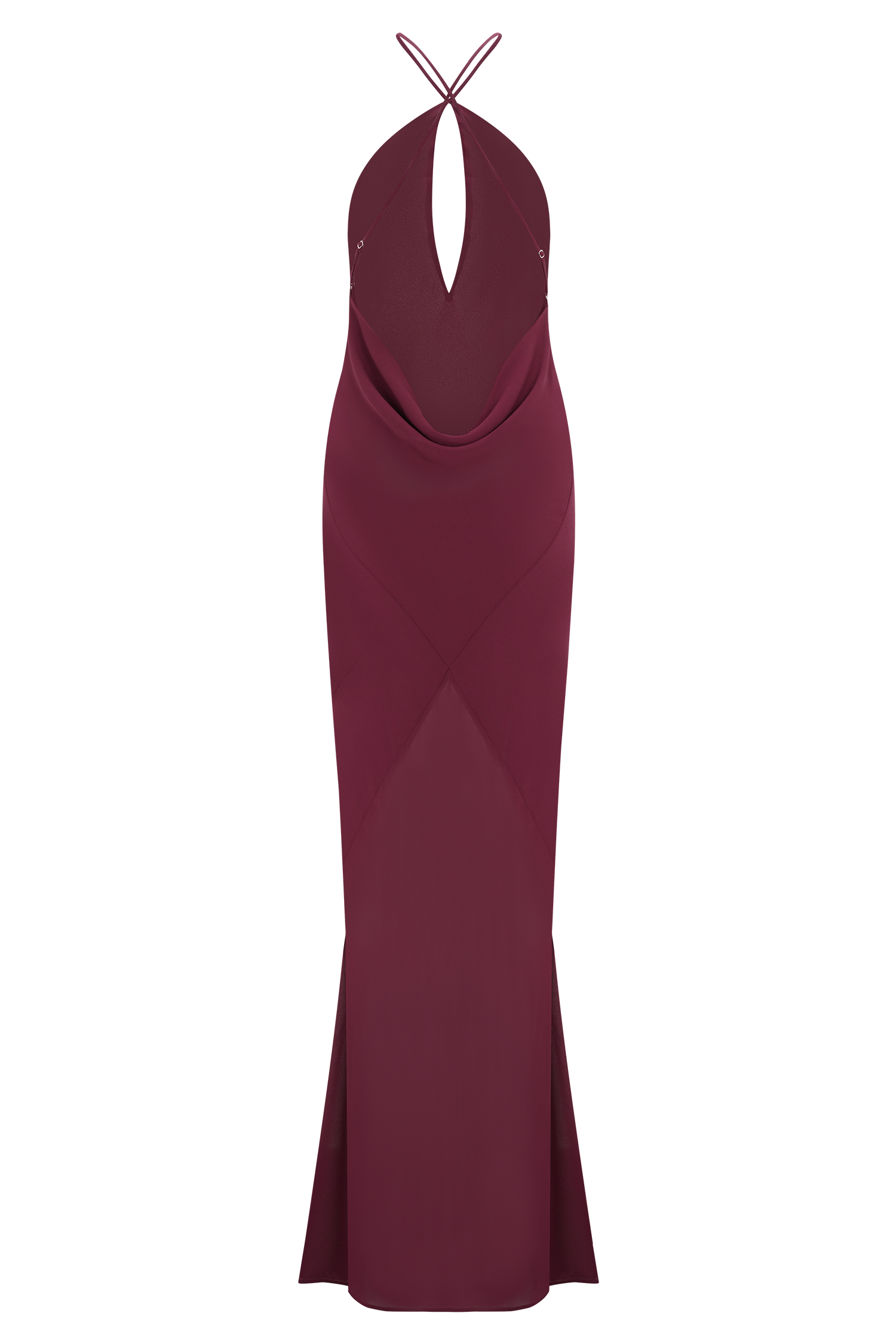 Nerea Slip Halter Maxi Dress - Cherry Red
