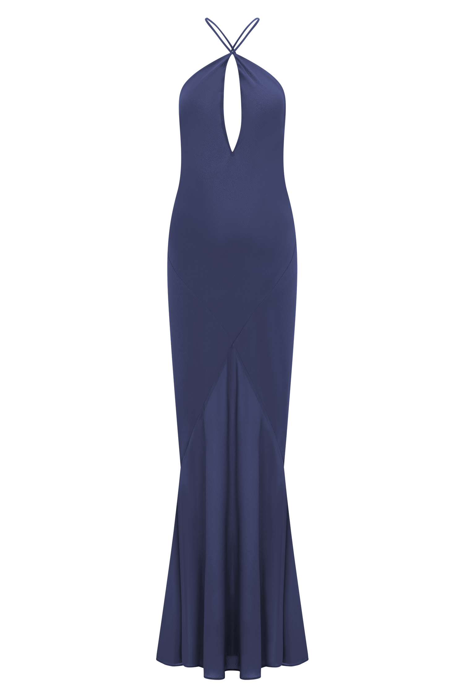 Nerea Slip Halter Maxi Dress - Purple Ink