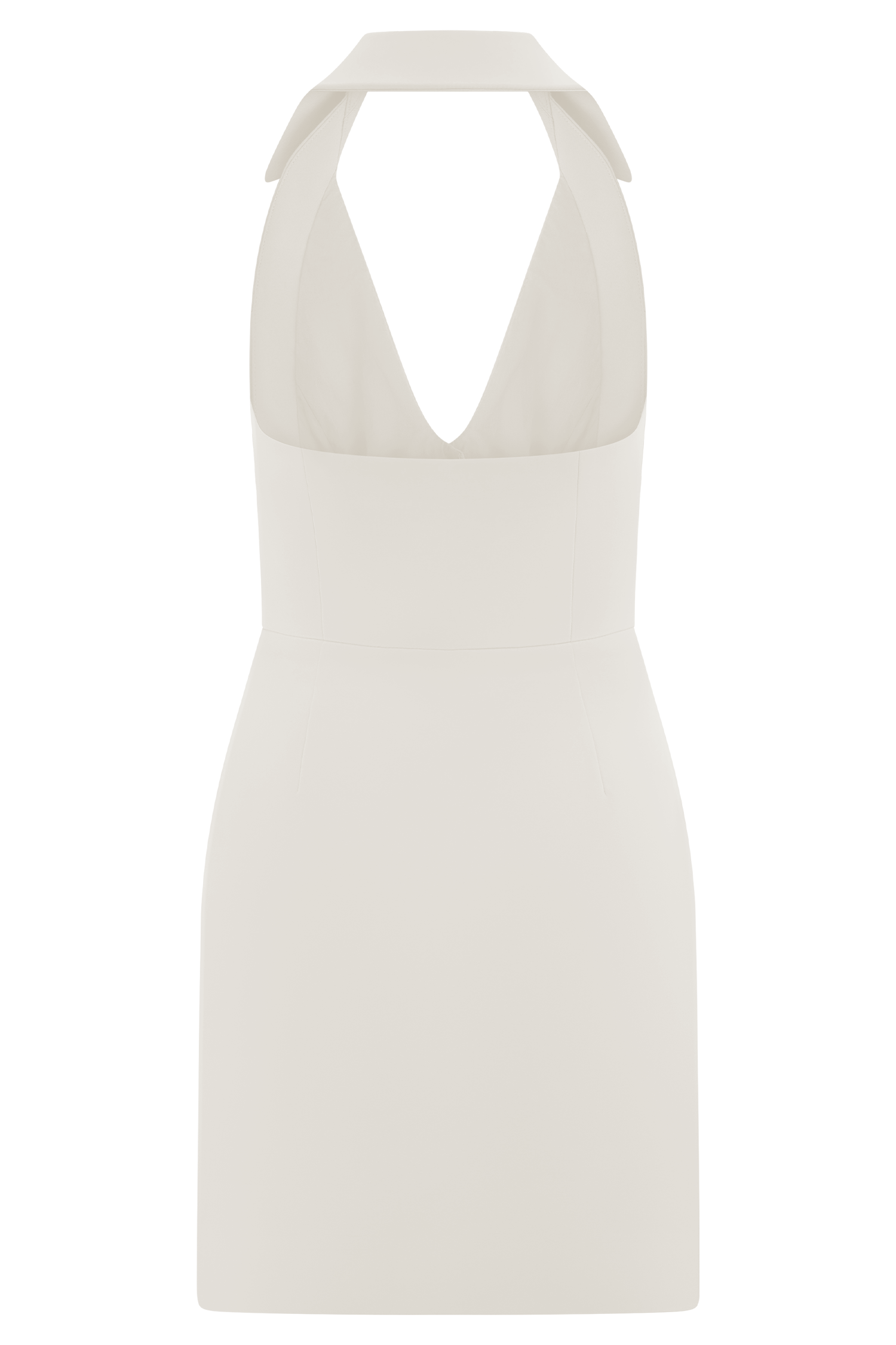 Ruth Cotton Halter Mini Dress - Ivory