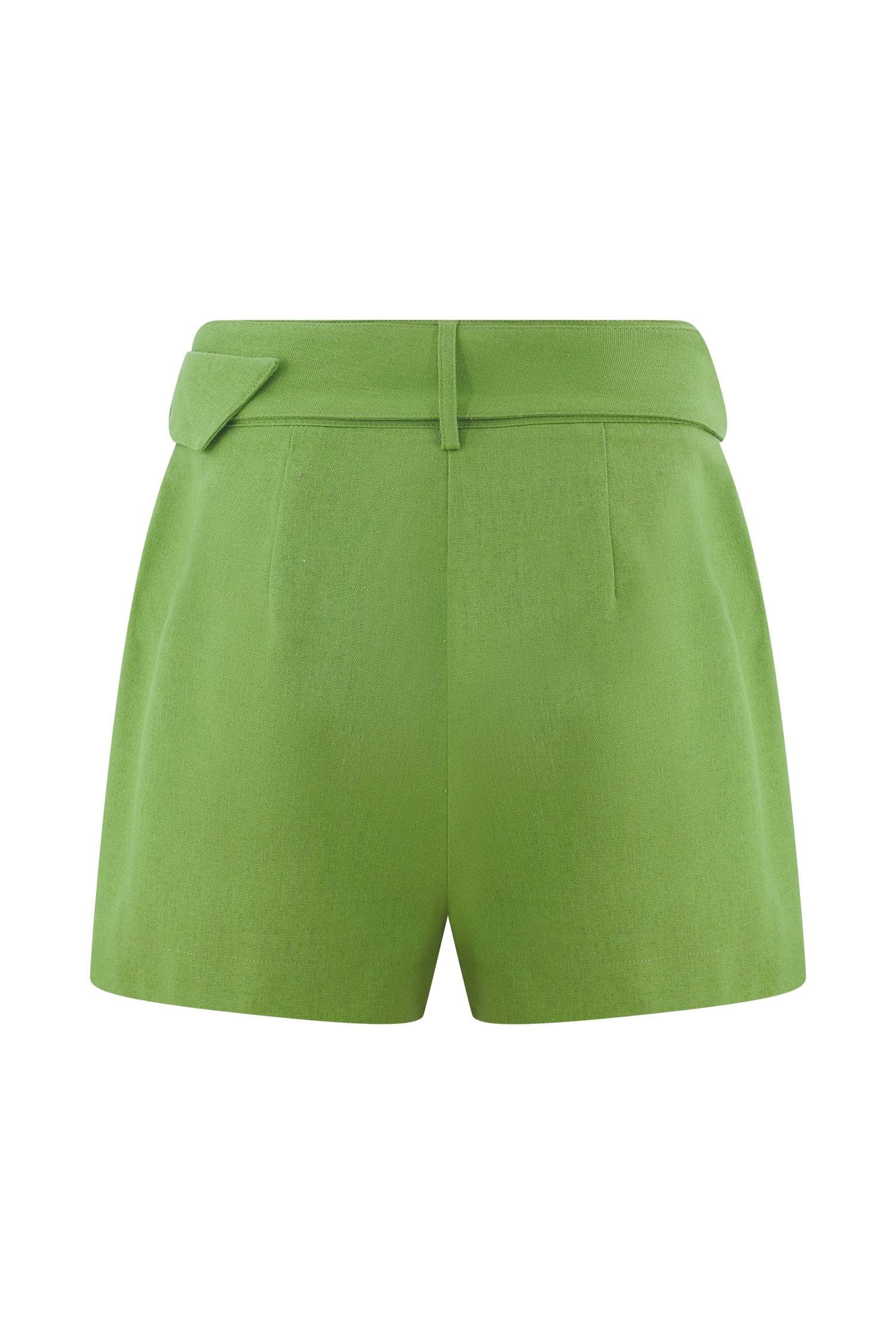 Scout Linen Belted Shorts - Green