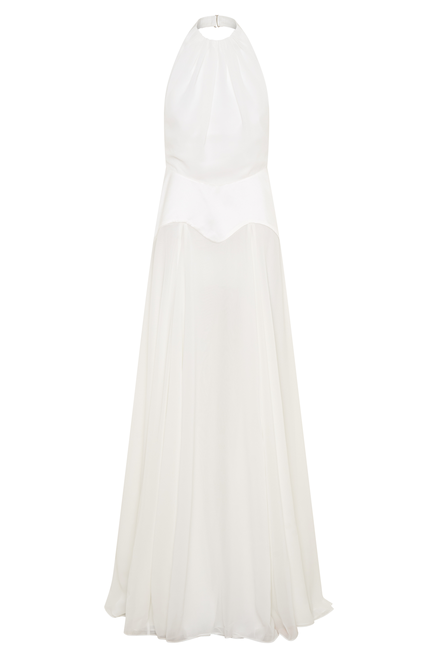 Susan Chiffon Halter Maxi Dress - Ivory