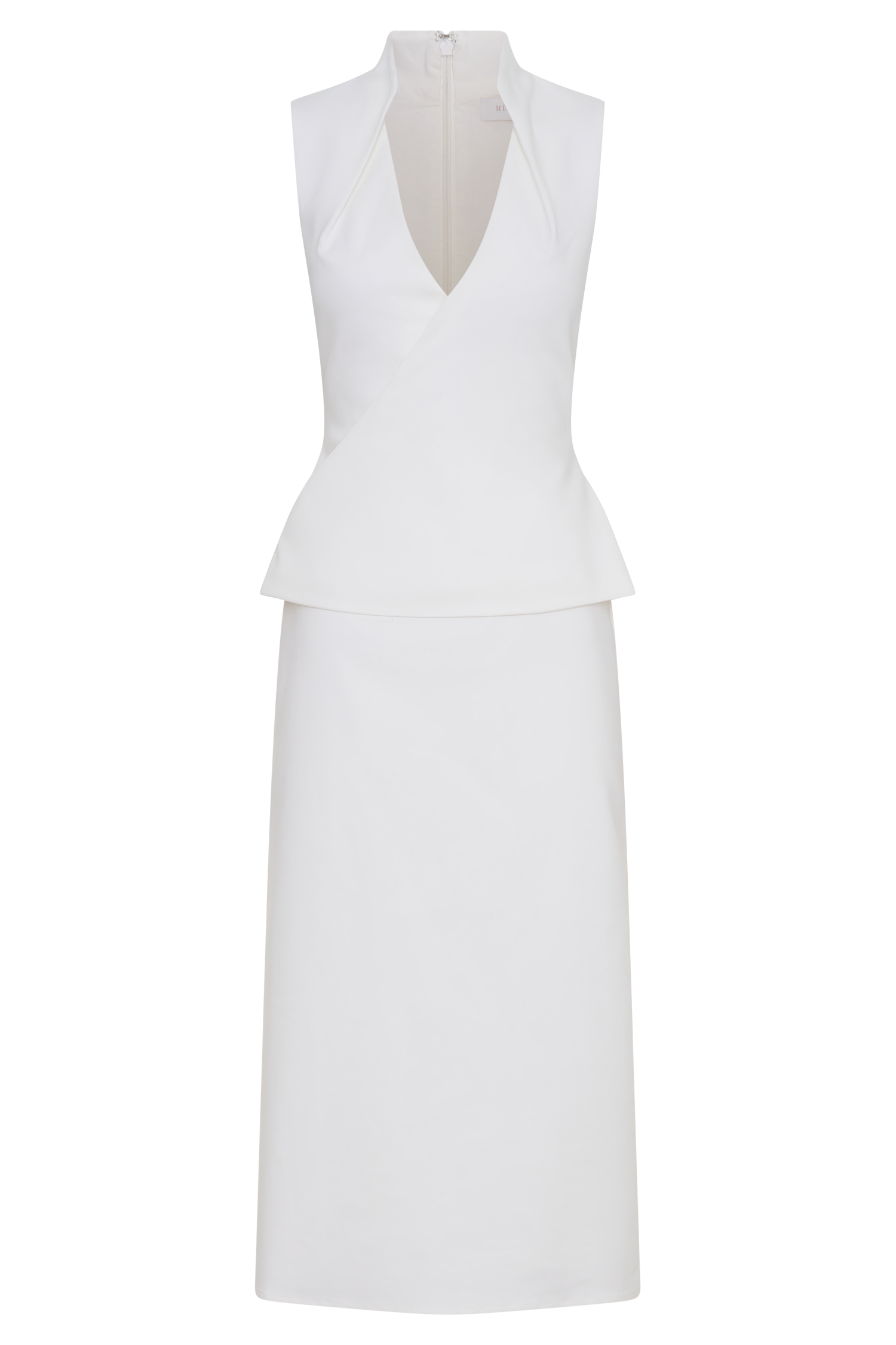 Yanina Cotton Halter Midi Dress - White