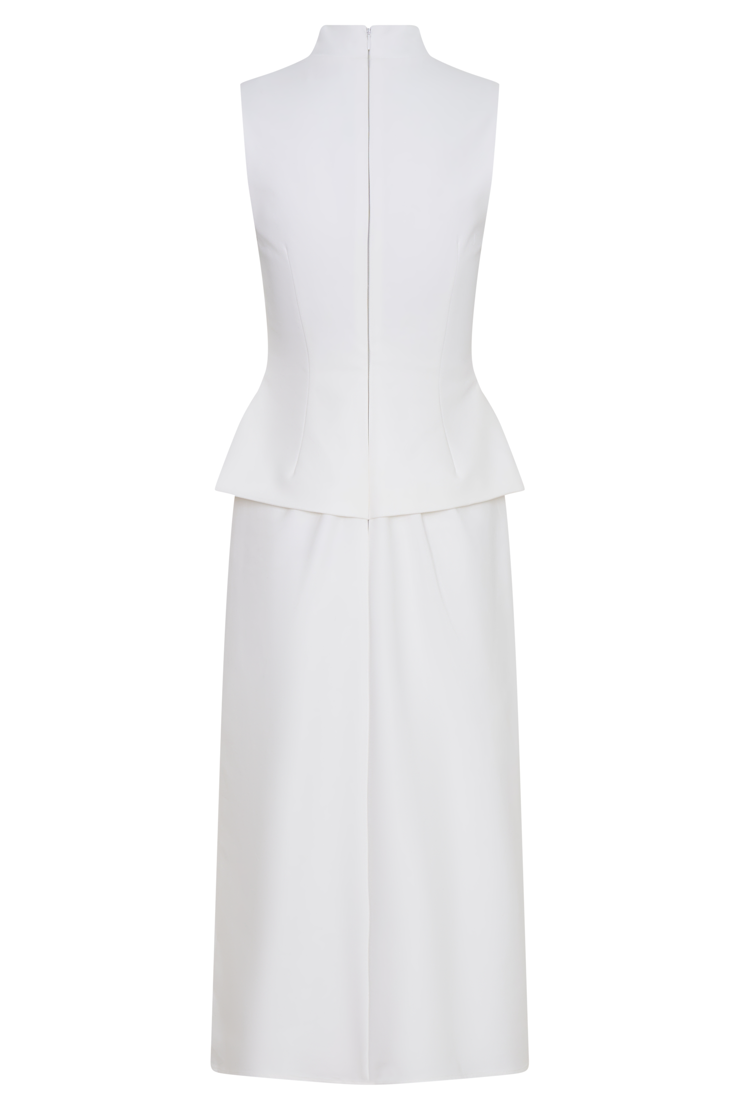 Yanina Cotton Halter Midi Dress - White