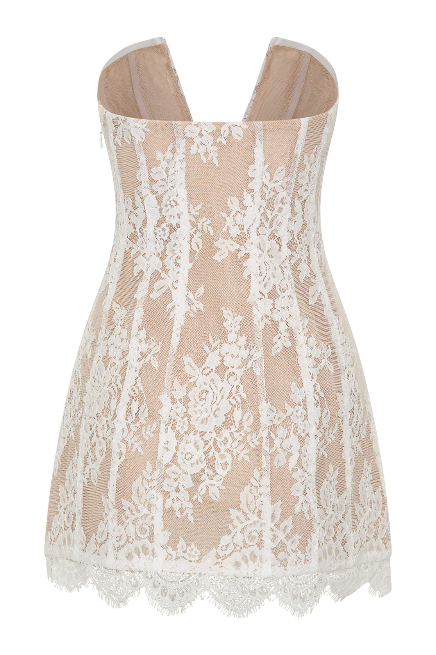 Zoey Lace Corset Mini Dress - Ivory