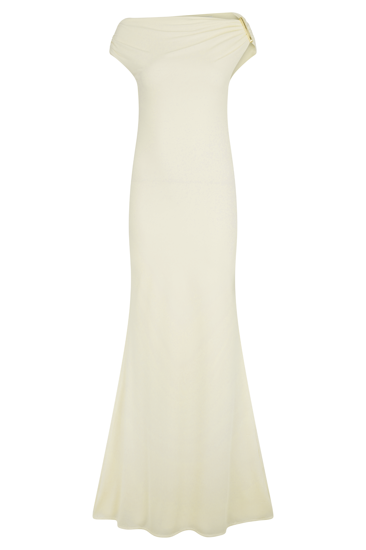 Kinsley Slinky Maxi Dress With Hardware - Ivory