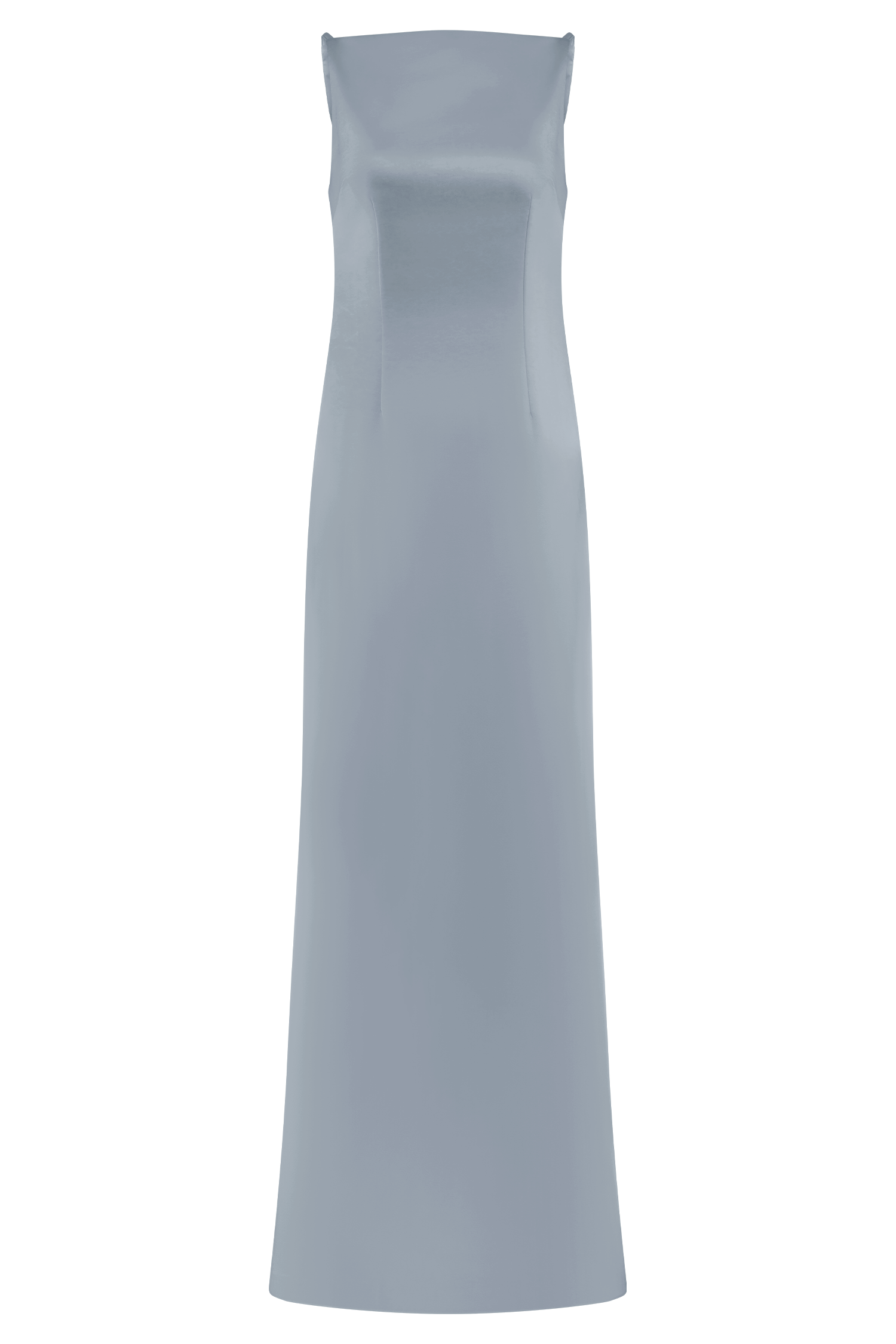 Violet Sleeveless Satin Maxi Dress - Frosted Blue