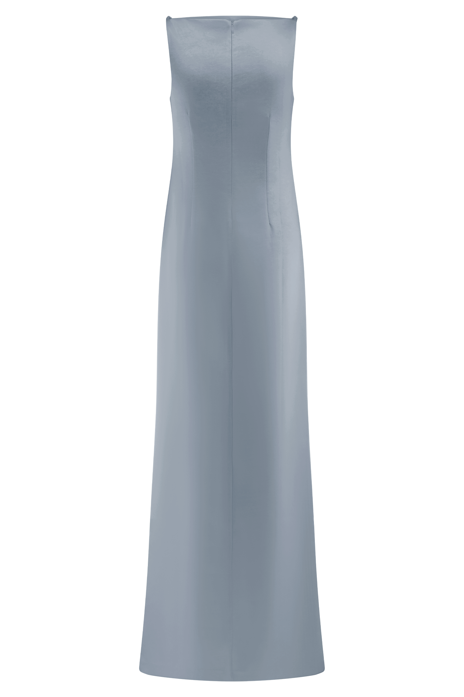 Violet Sleeveless Satin Maxi Dress - Frosted Blue